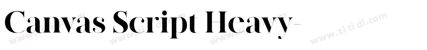 Canvas Script Heavy字体转换